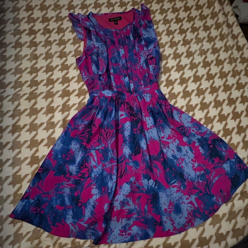 Banana Republic Women's Blue and Pink floral dress👗